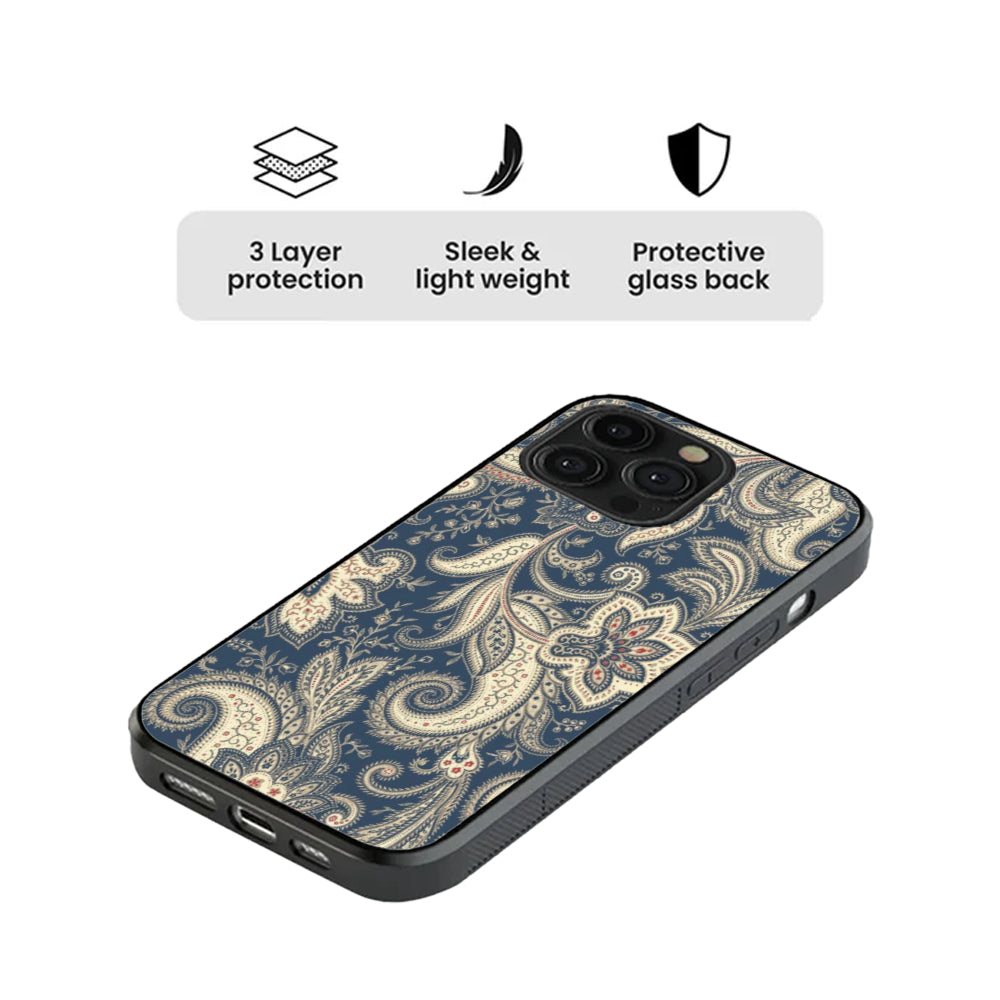 Indigo Heritage – Royal Paisley (Glass Case)