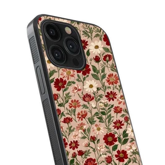 Crimson Noir – Botanical Pulse (Glass Case)