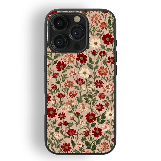 Crimson Noir – Botanical Pulse (Glass Case)