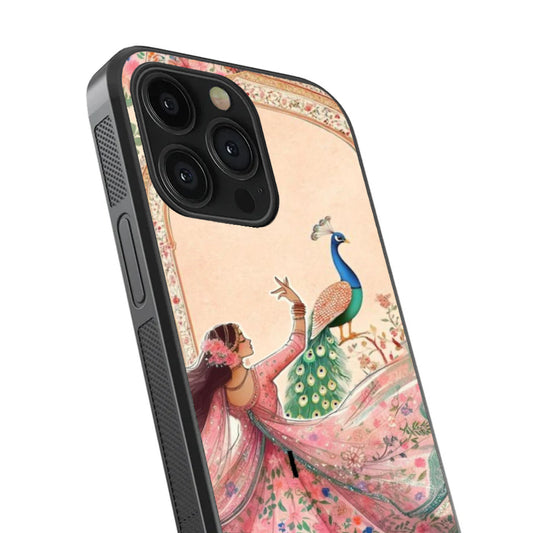 Peacock Grace – Floral Heritage (Glass Case)